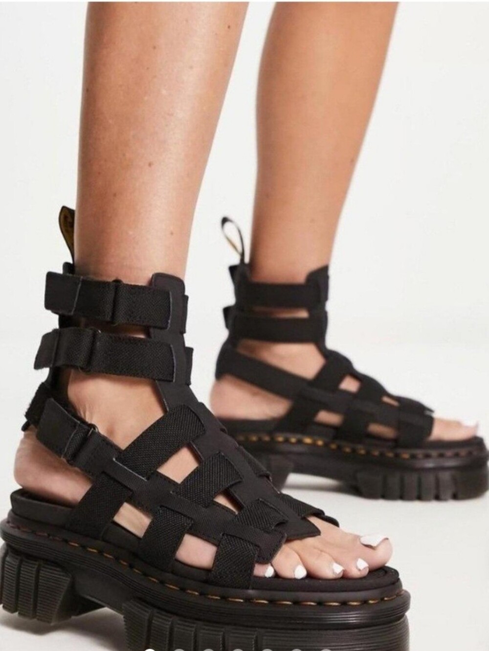 Dr. Martens Ricki Nappa Lux Leather Platform Gladiator Sandals Size 7
